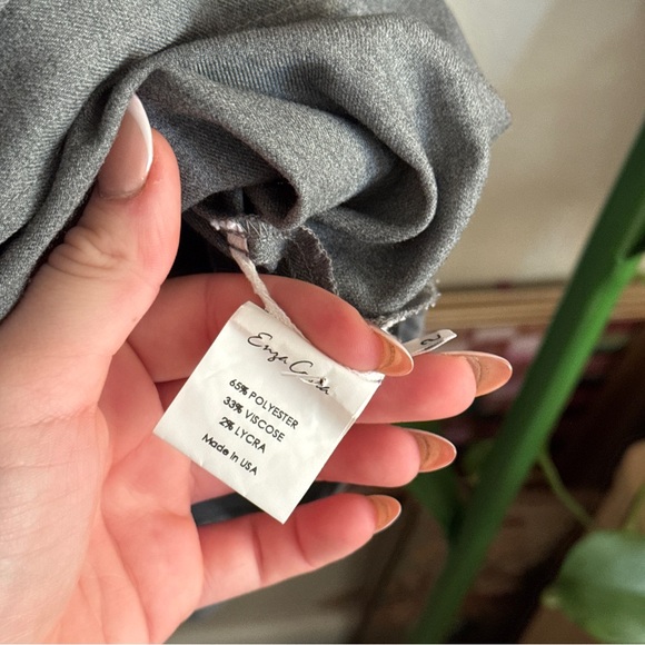 Enza Costa Button Up Blouse Gray 2 - Picture 7 of 8